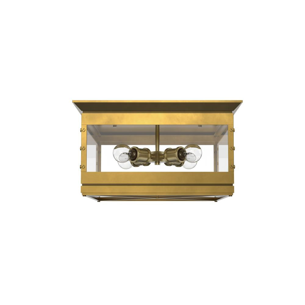 ALORA Lighting Douglas FM351004VB Flush Mount, Vintage Brass