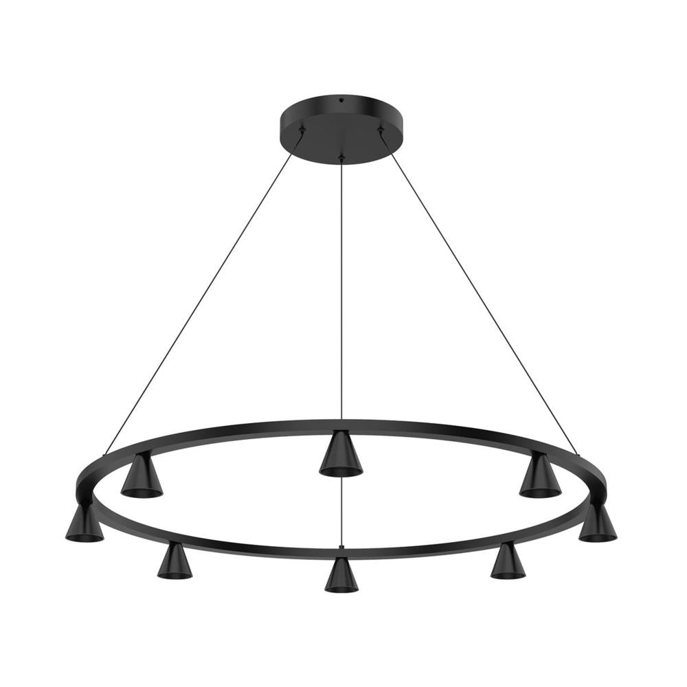 Kuzco Lighting CH19933-BK Dune 33-in LED Chandelier, UL Damp Rated, Black