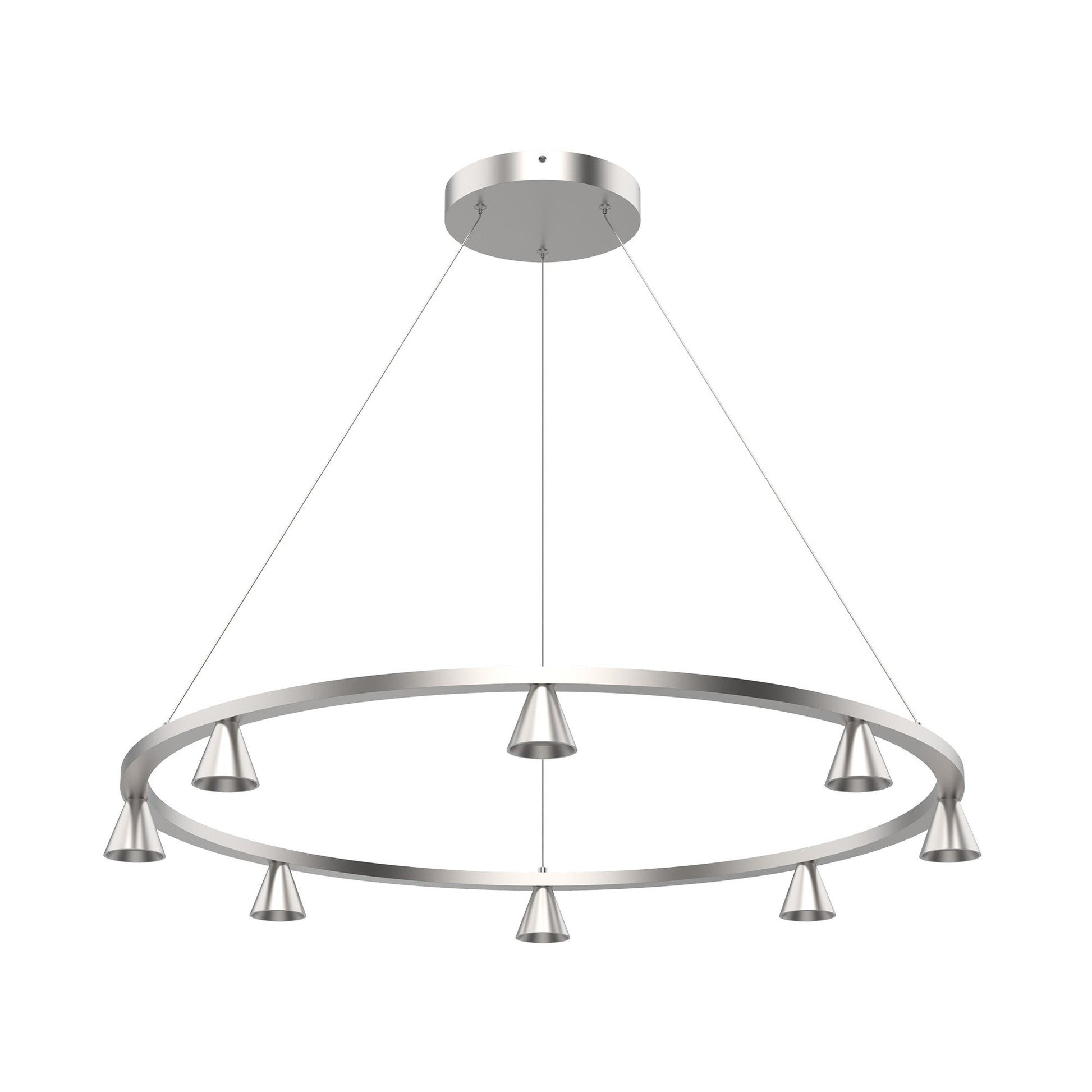 Kuzco Lighting CH19933-BN-UNV Dune 33-in Chandelier, UL Damp Rated, Brushed Nickel
