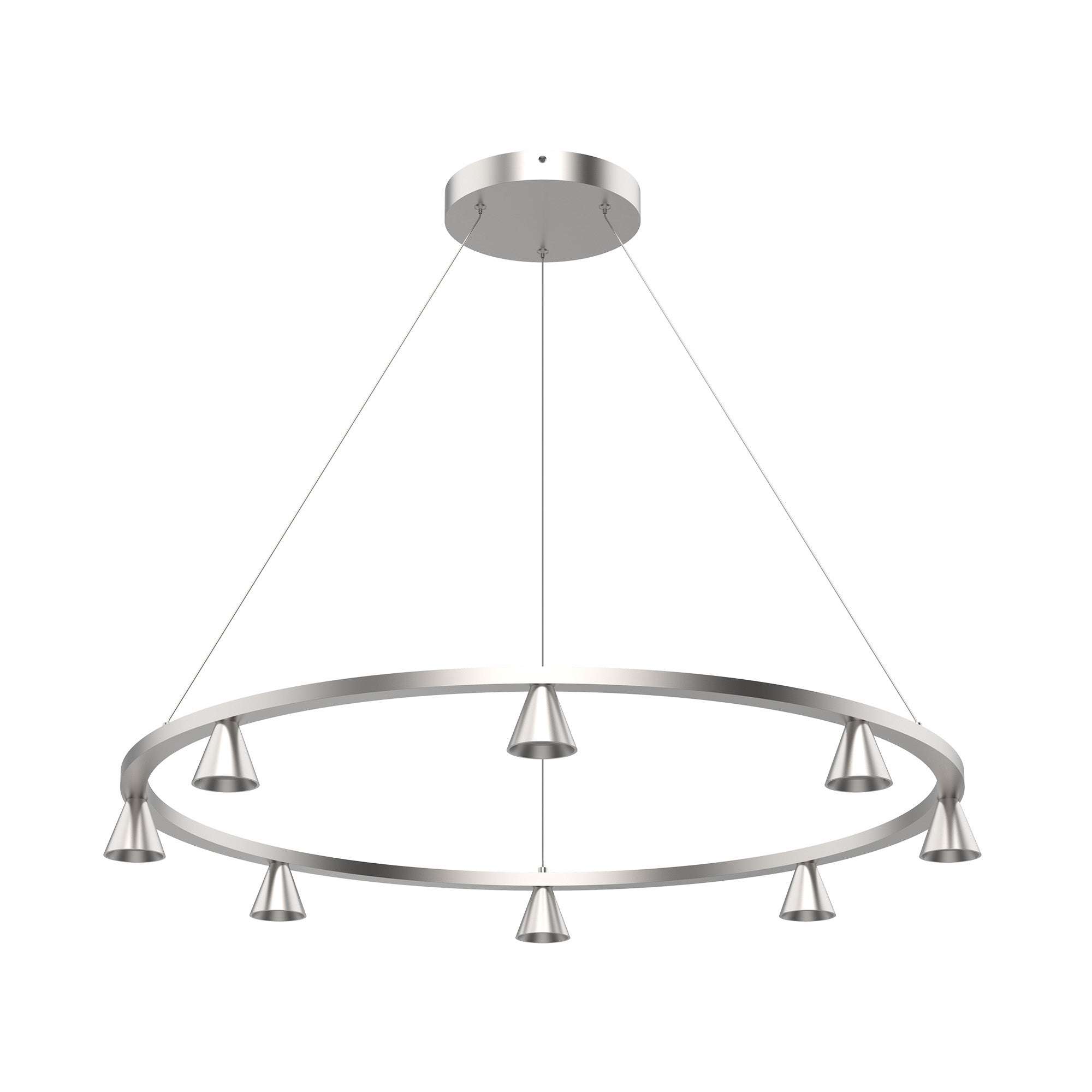 Kuzco Lighting CH19933-BN-UNV Dune 33-in Chandelier, UL Damp Rated, Brushed Nickel