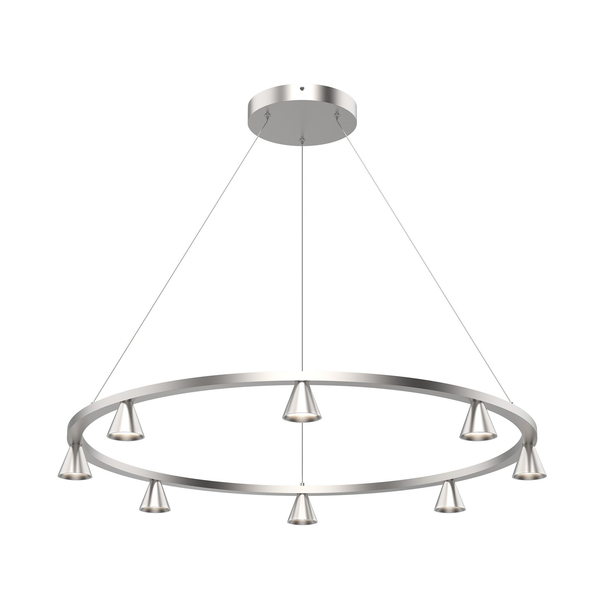 Kuzco Lighting CH19933-BN-UNV Dune 33-in Chandelier, UL Damp Rated, Brushed Nickel
