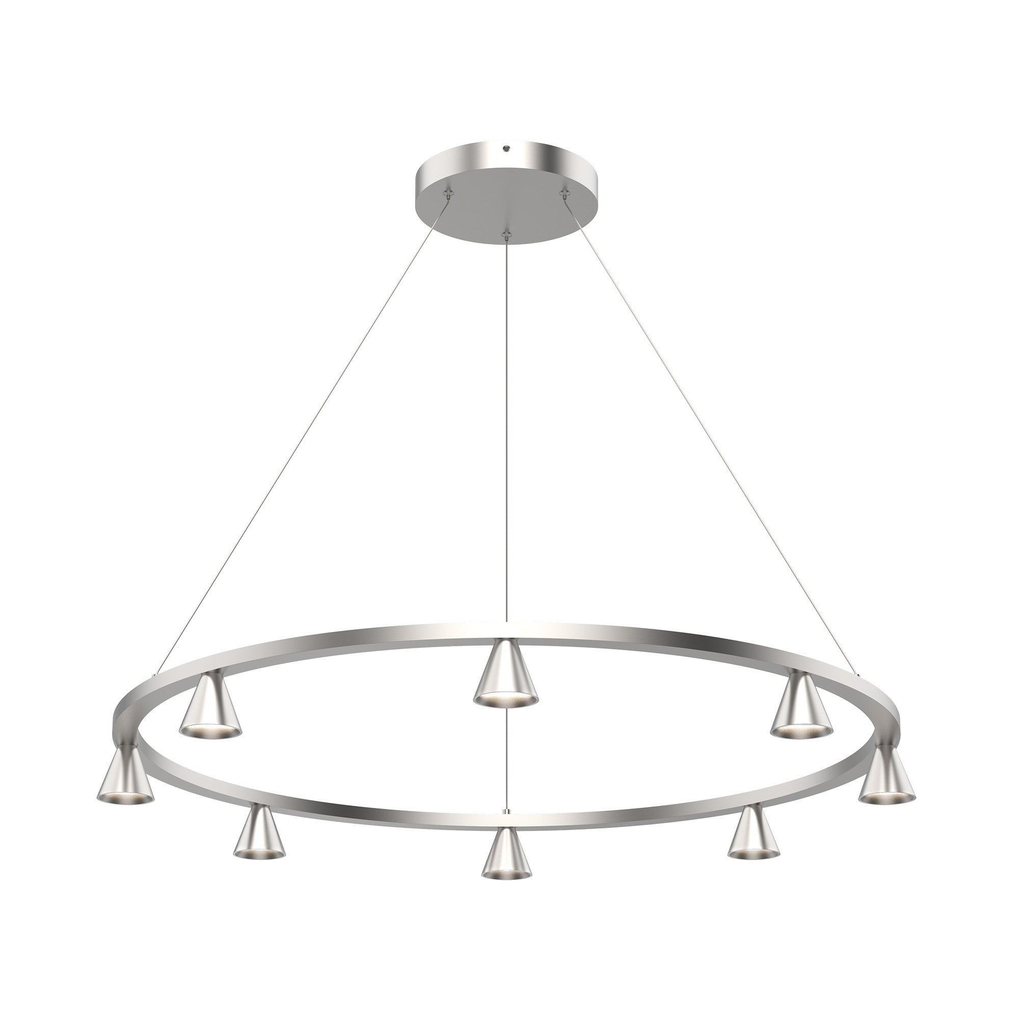 Kuzco Lighting CH19933-BN-UNV Dune 33-in Chandelier, UL Damp Rated, Brushed Nickel