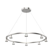 Kuzco Lighting CH19933-BN Dune 33-in LED Chandelier, Brushed Nickel