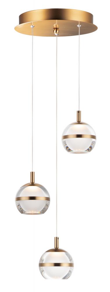 ET2 SWANK E24593-93NAB Pendant Transitional - Brass