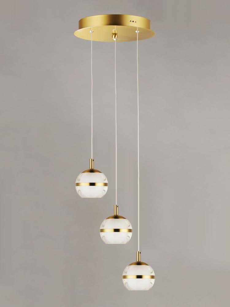 ET2 SWANK E24593-93NAB Pendant Transitional - Brass