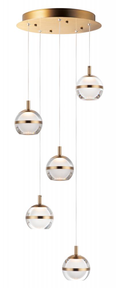 ET2 SWANK E24595-93NAB Pendant Transitional - Brass