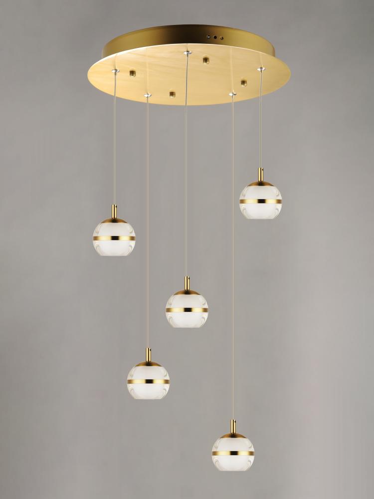 ET2 SWANK E24595-93NAB Pendant Transitional - Brass