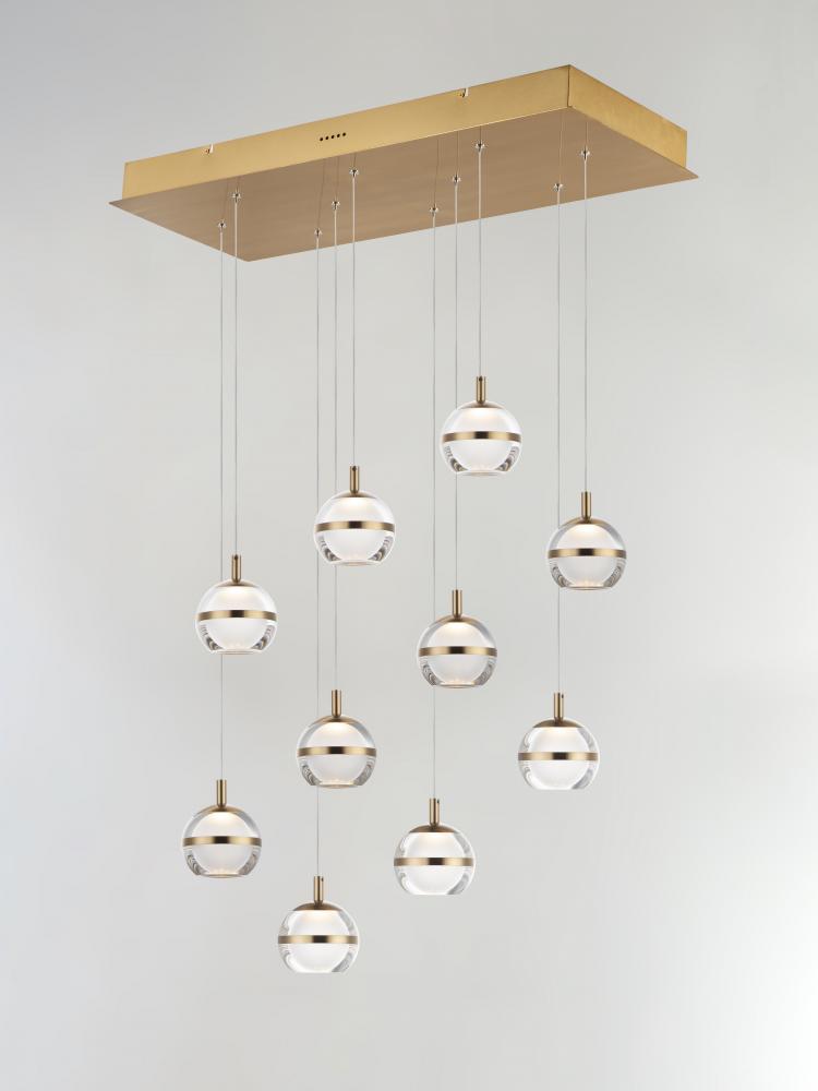 ET2 SWANK E24599-93NAB Pendant Transitional - Brass