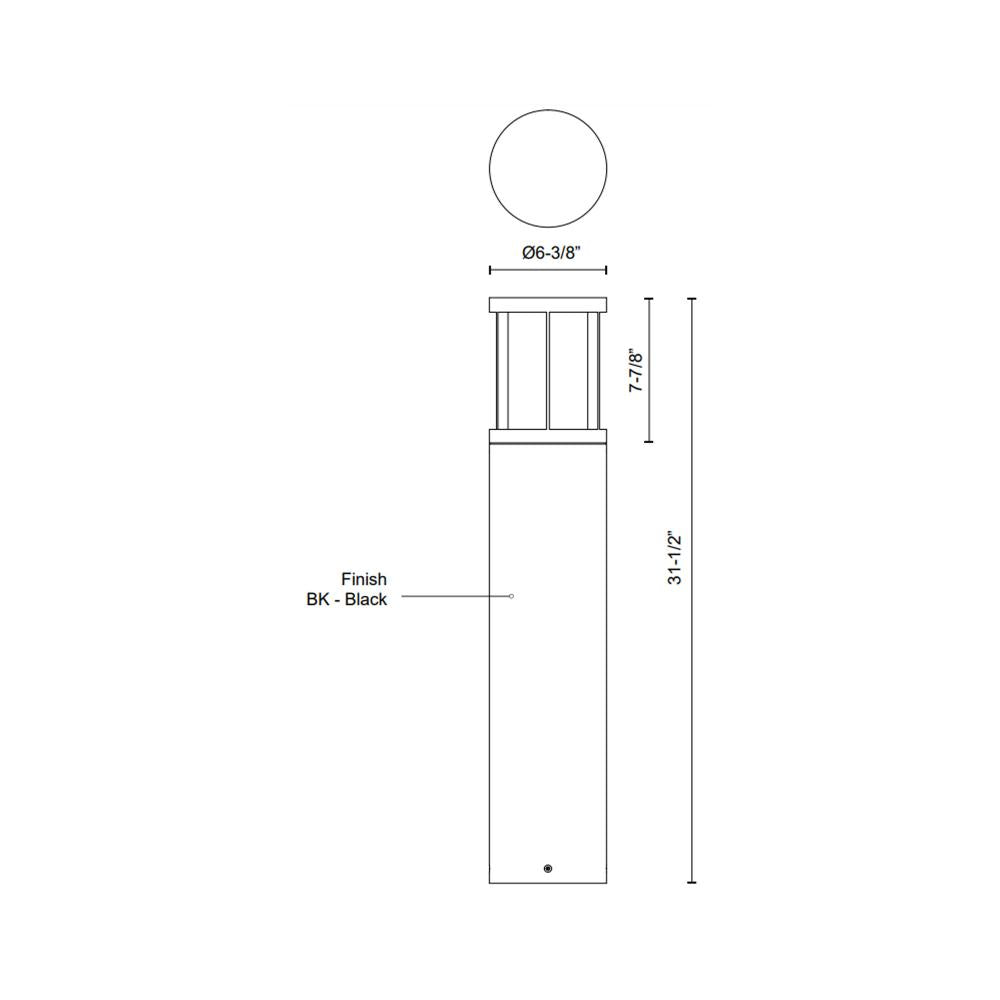 Kuzco Alden EB49031-BK-UNV Bollard, 24W, Black