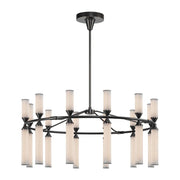 ALORA Lighting CH348038UBFR-UNV Chandelier, 38-in, Urban Bronze/Frosted Ribbed Glass