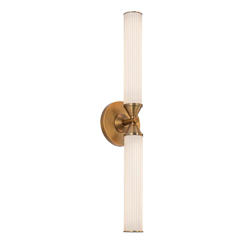ALORA Lighting Edwin WV348222VBFR Wall/Vanity Light Fixture, UL Damp Rated, Vintage Brass