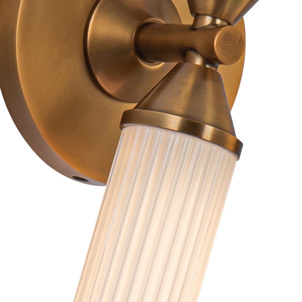 ALORA Lighting Edwin WV348222VBFR Wall/Vanity Light Fixture, UL Damp Rated, Vintage Brass