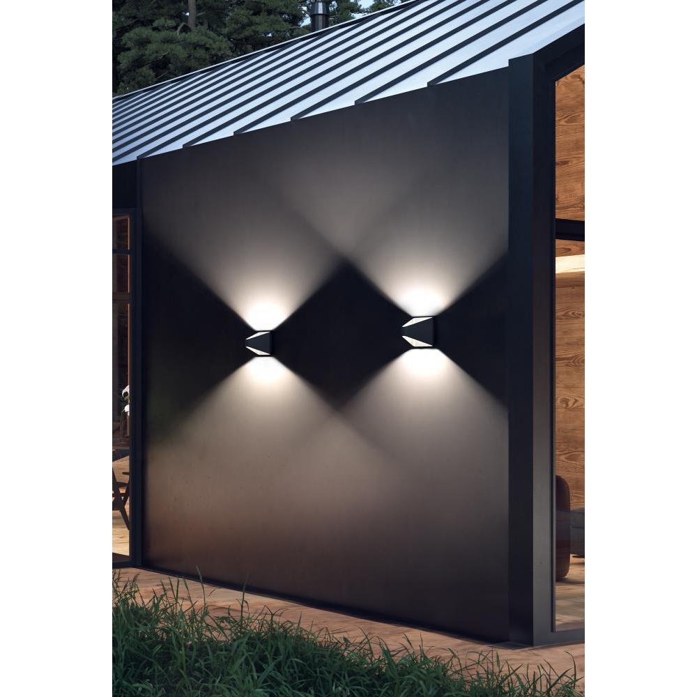 Kuzco Ellis EW33806-BK-UNV-010 Exterior Wall Sconce, Black, LED