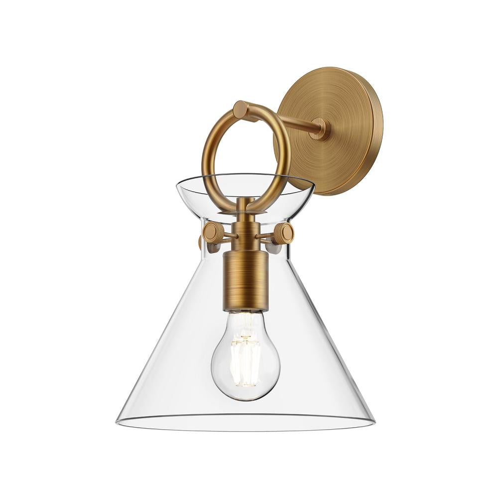 ALORA MOOD Lighting WV412509AGCL Vanity Light Fixture, UL Damp Rated, Aged Gold/Clear