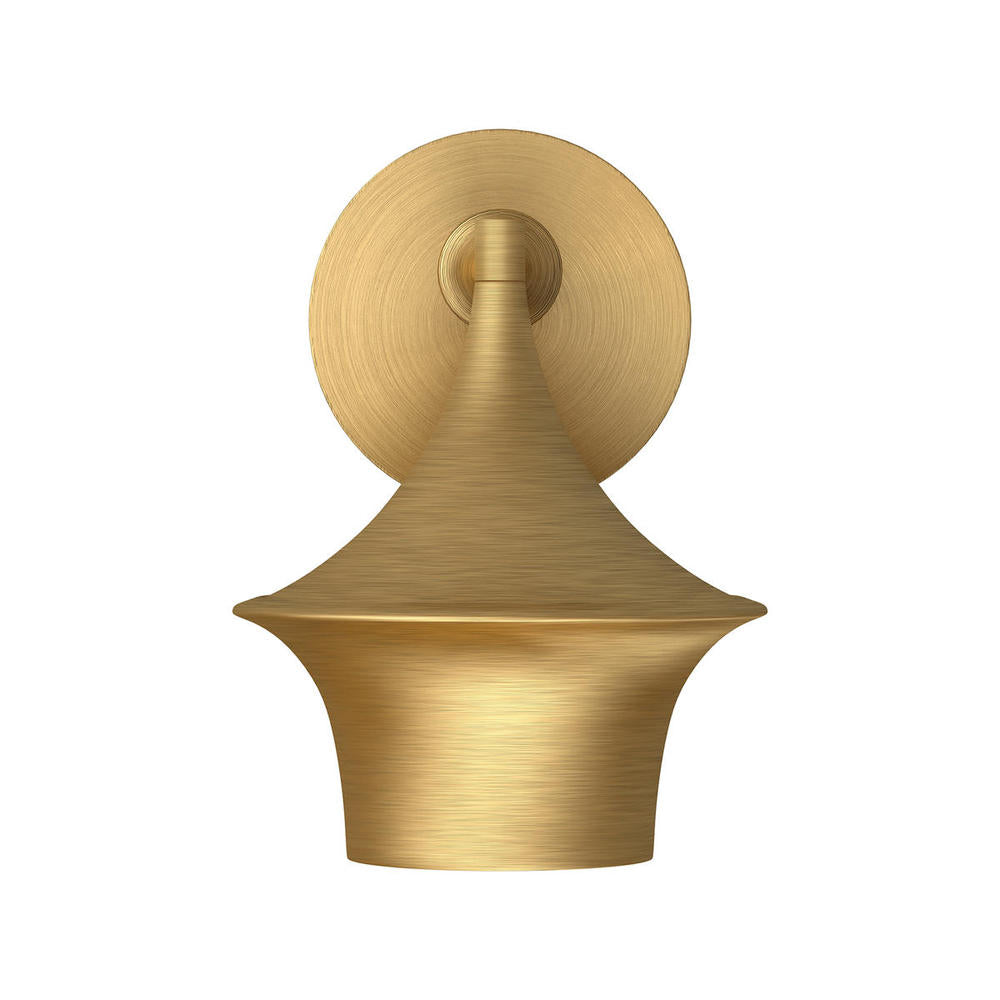 ALORA MOOD Lighting Emiko 7-in Brushed Gold 1 Light Wall/Vanity Light Fixture, UL Damp Rated, Brushed Gold