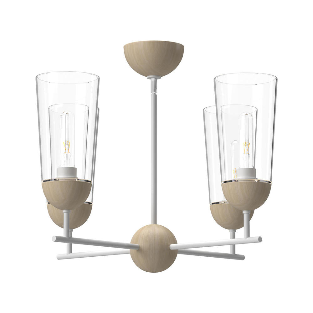 Alora Mood CH542324WHWK Chandelier, 240W, White/White Oak