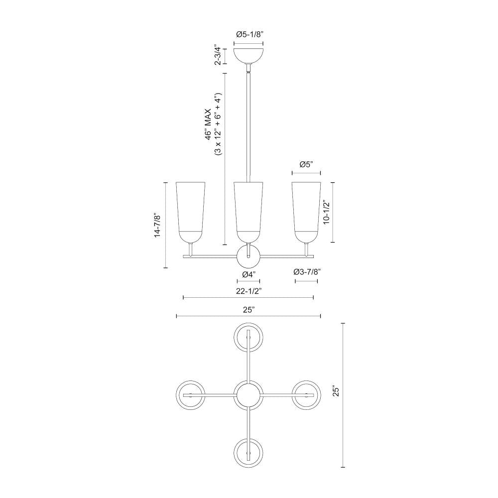 Alora Mood CH542324WHWK Chandelier, 240W, White/White Oak