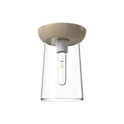 ALORA MOOD Lighting FM542007WHWK Flush Mount, Organic Style, White/White Oak