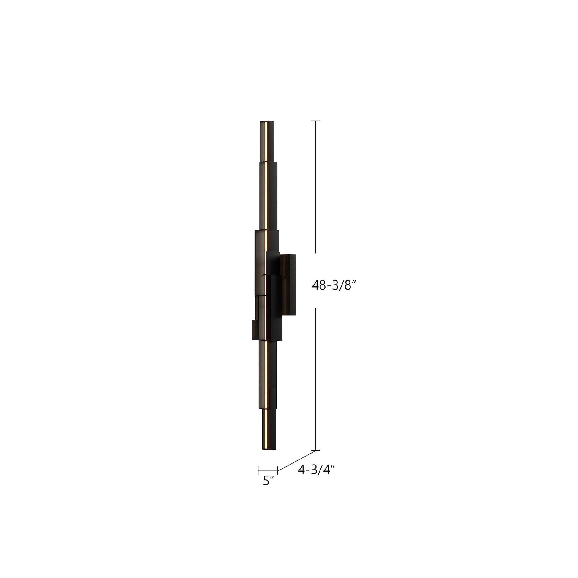 KUZCO Lighting . Enzo 48-in Black LED Wall SconceWall Sconces, Black