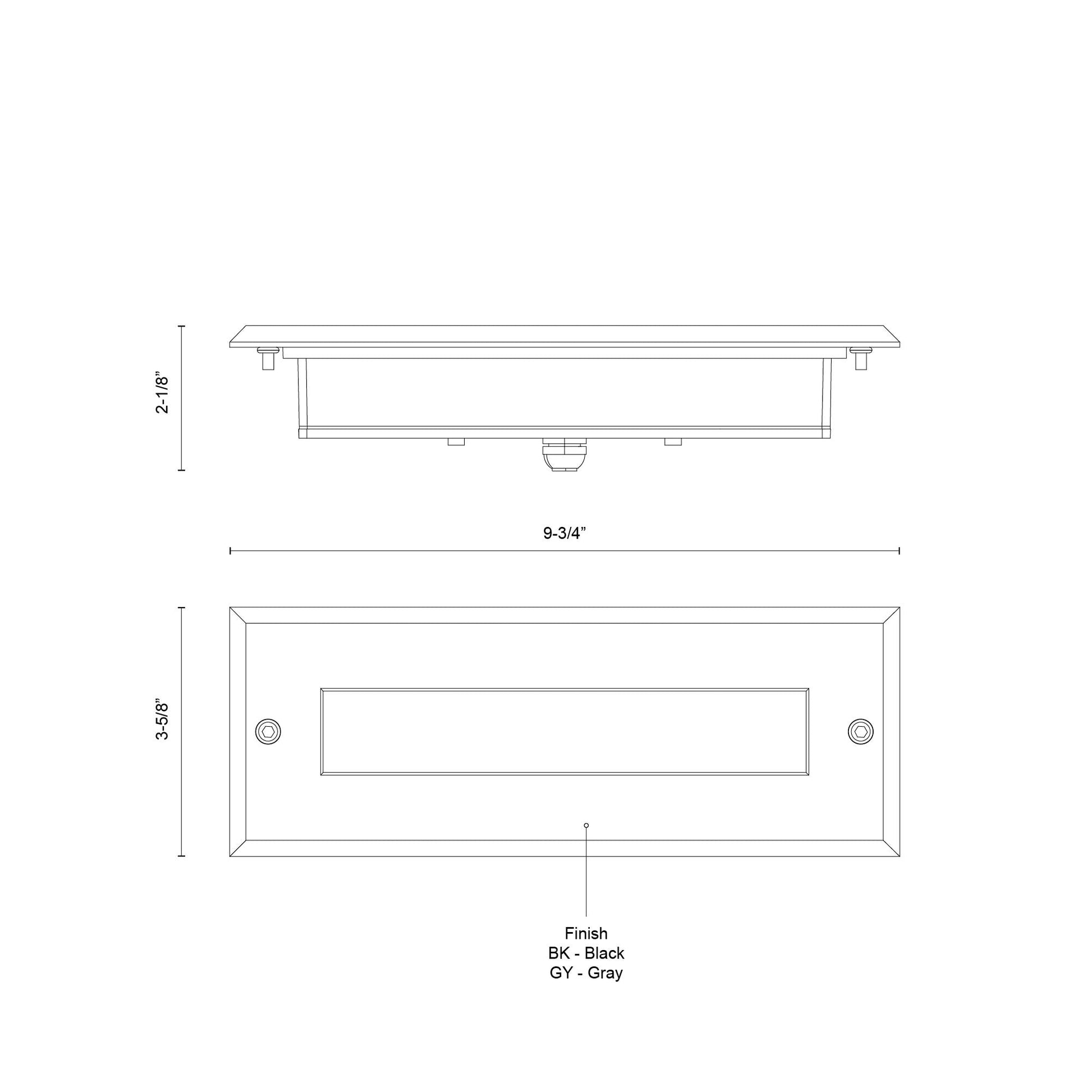 Kuzco Bristol ER95610-GY LED Exterior Wall/Step Lights, Gray