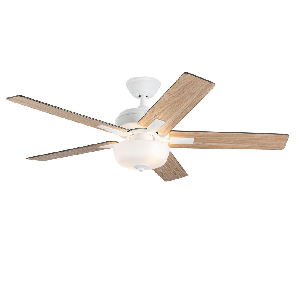 Kuzco Lighting CF78752-WH-LKW Ceiling Fan, 52-in, White, LED Kit with Bulb
