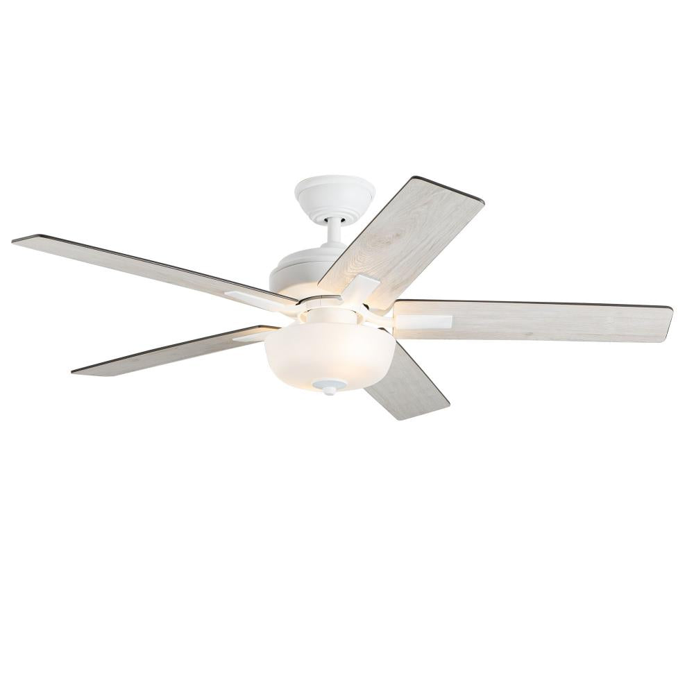 Kuzco Lighting CF78752-WH-LKW Ceiling Fan, 52-in, White, LED Kit with Bulb