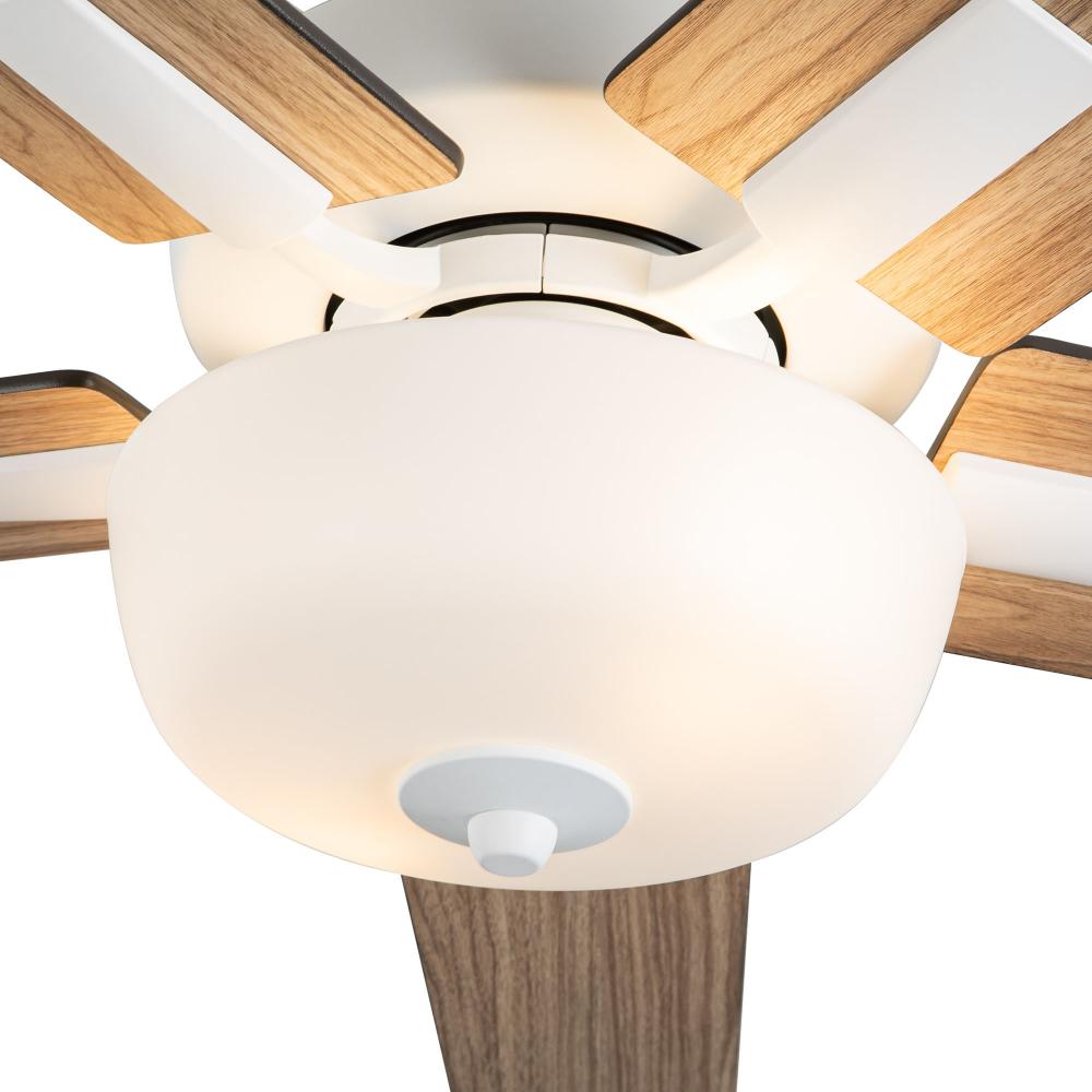 Kuzco Lighting CF78752-WH-LKW Ceiling Fan, 52-in, White, LED Kit with Bulb