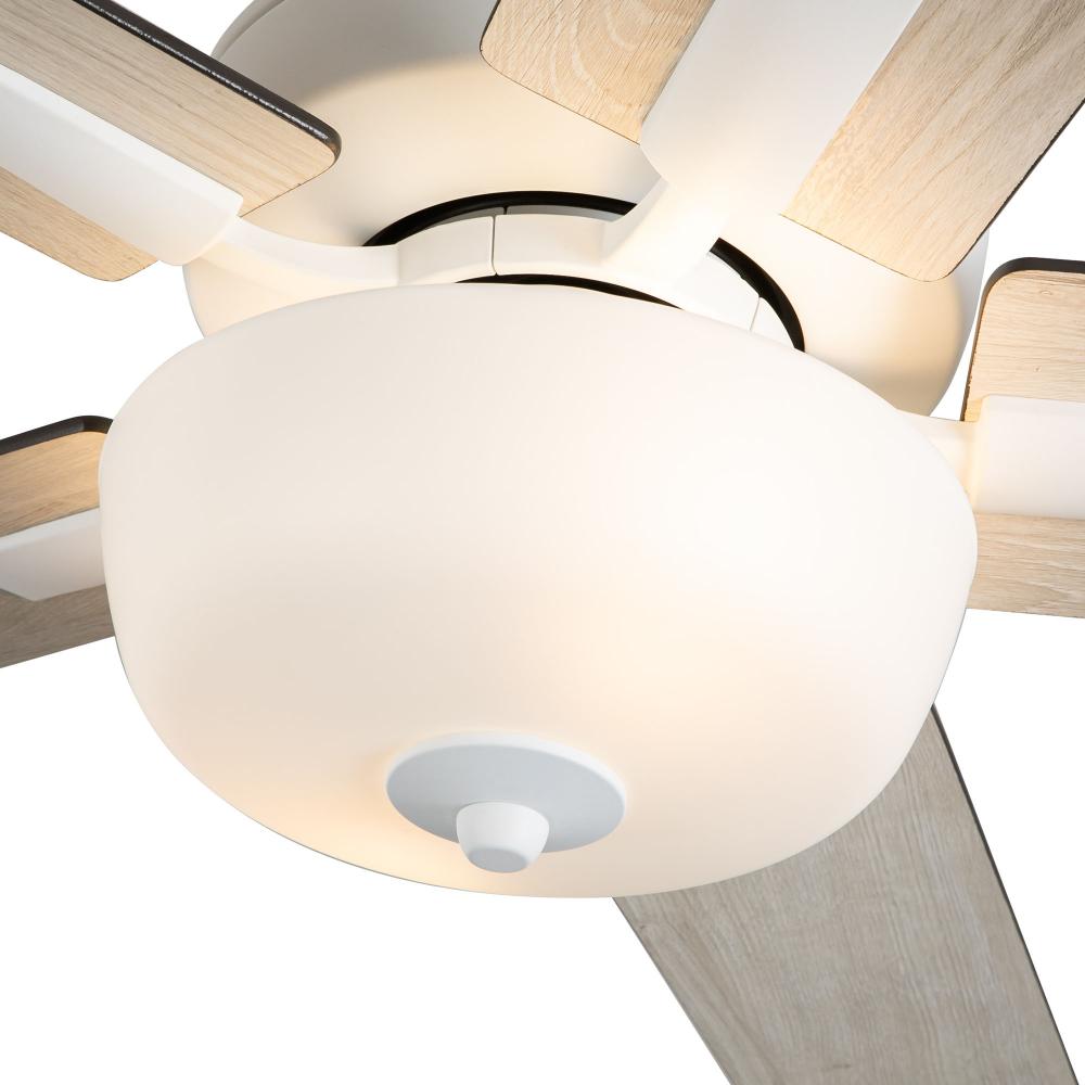 Kuzco Lighting CF78752-WH-LKW Ceiling Fan, 52-in, White, LED Kit with Bulb