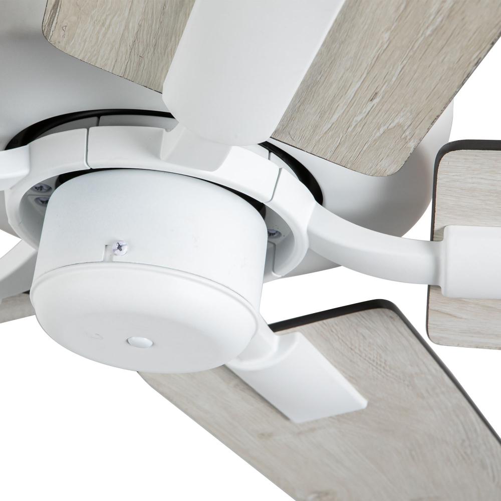 Kuzco Lighting CF78752-WH-NLW Erikson Ceiling Fan, 52-in, Reversible Blades, White