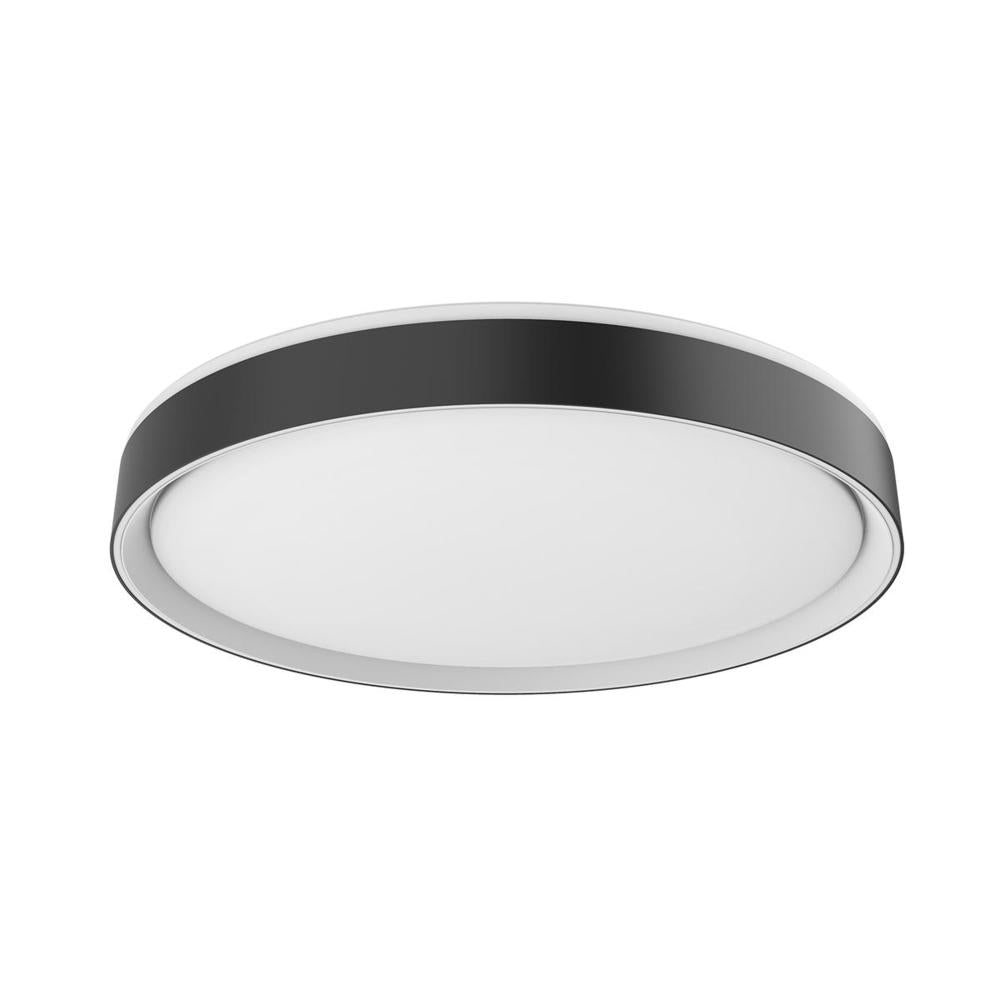 Kuzco FM43920-BK/WH Essex 20-in Flush Mount, LED, Black/White