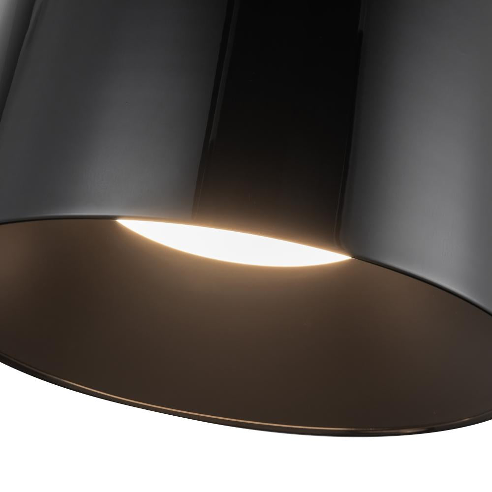 Kuzco Etta FM16512-JB-3WCCT-UNV Flush Mount, UL Damp Rated, Jet Black