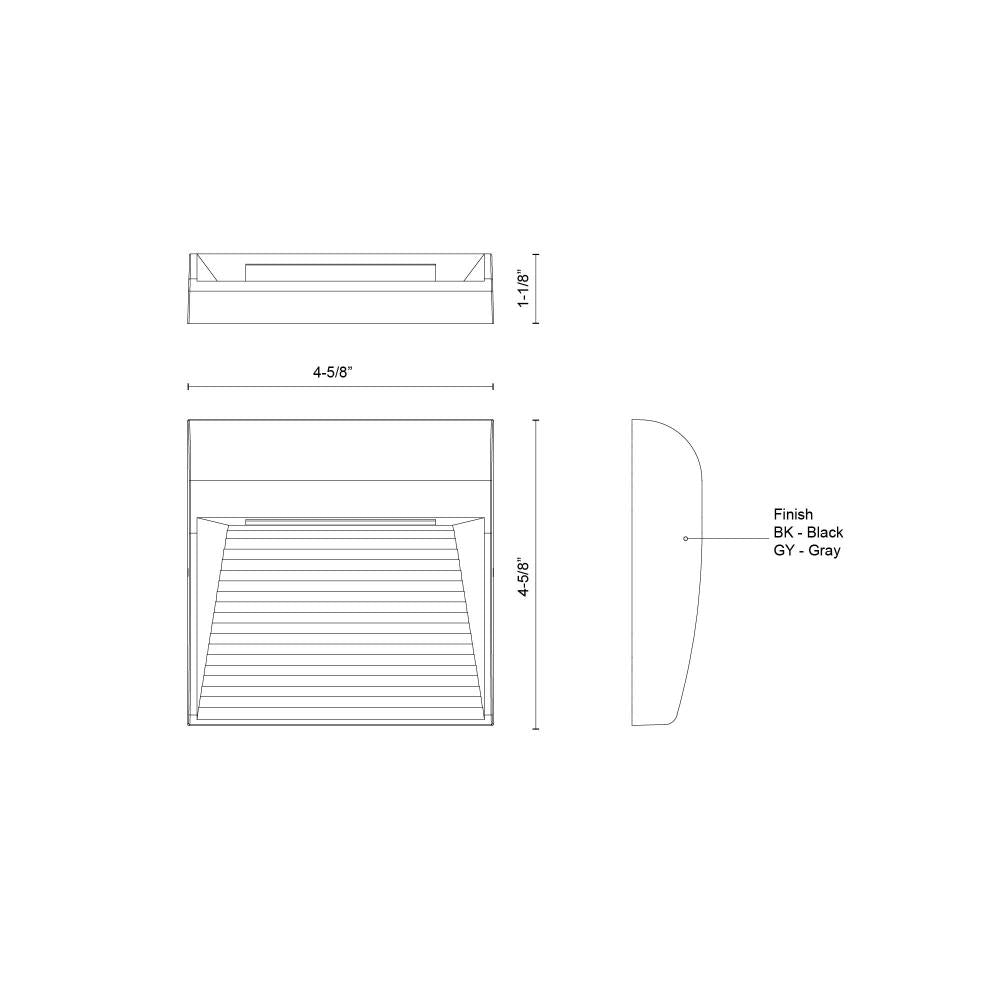 Kuzco Casa EW27905-GY Exterior Wall Sconce, LED 11W, Grey