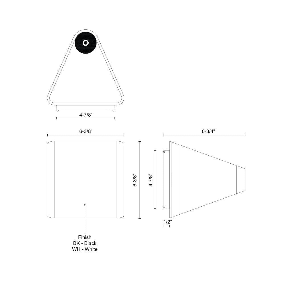 Kuzco Ellis EW33806-WH-UNV-010 Exterior Wall Sconce, IP65 Rated, White