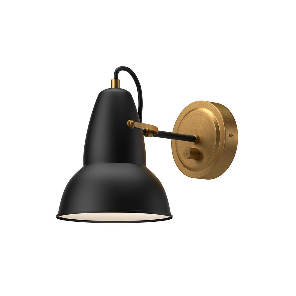 ALORA MOOD Lighting Felix WV576607MBAG Wall/Vanity Light Fixture, UL Damp Rated, Aged Gold/Matte Black