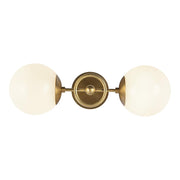ALORA MOOD Lighting Fiore 18-in Wall Vanity Light Fixture, UL Damp Rated, Brushed Gold/Glossy Opal Glass