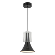 Kuzco Floe PD94108-GBK/CC-UNV Pendant, LED, Glossy Black/Clear Crystal