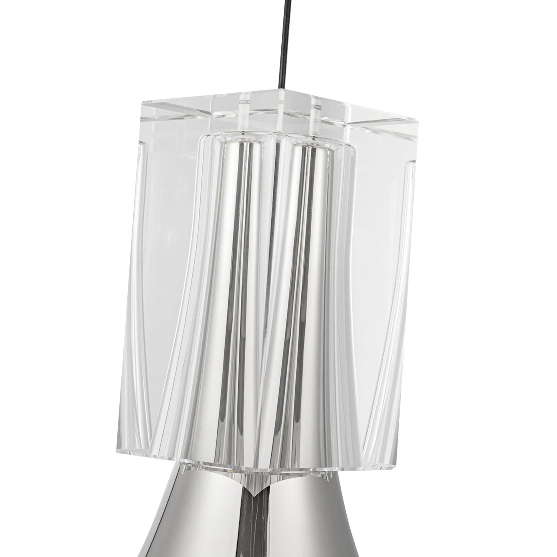 Kuzco Lighting PD94108-PN/CC-UNV Pendant, 8-in, Polished Nickel/Clear Crystal