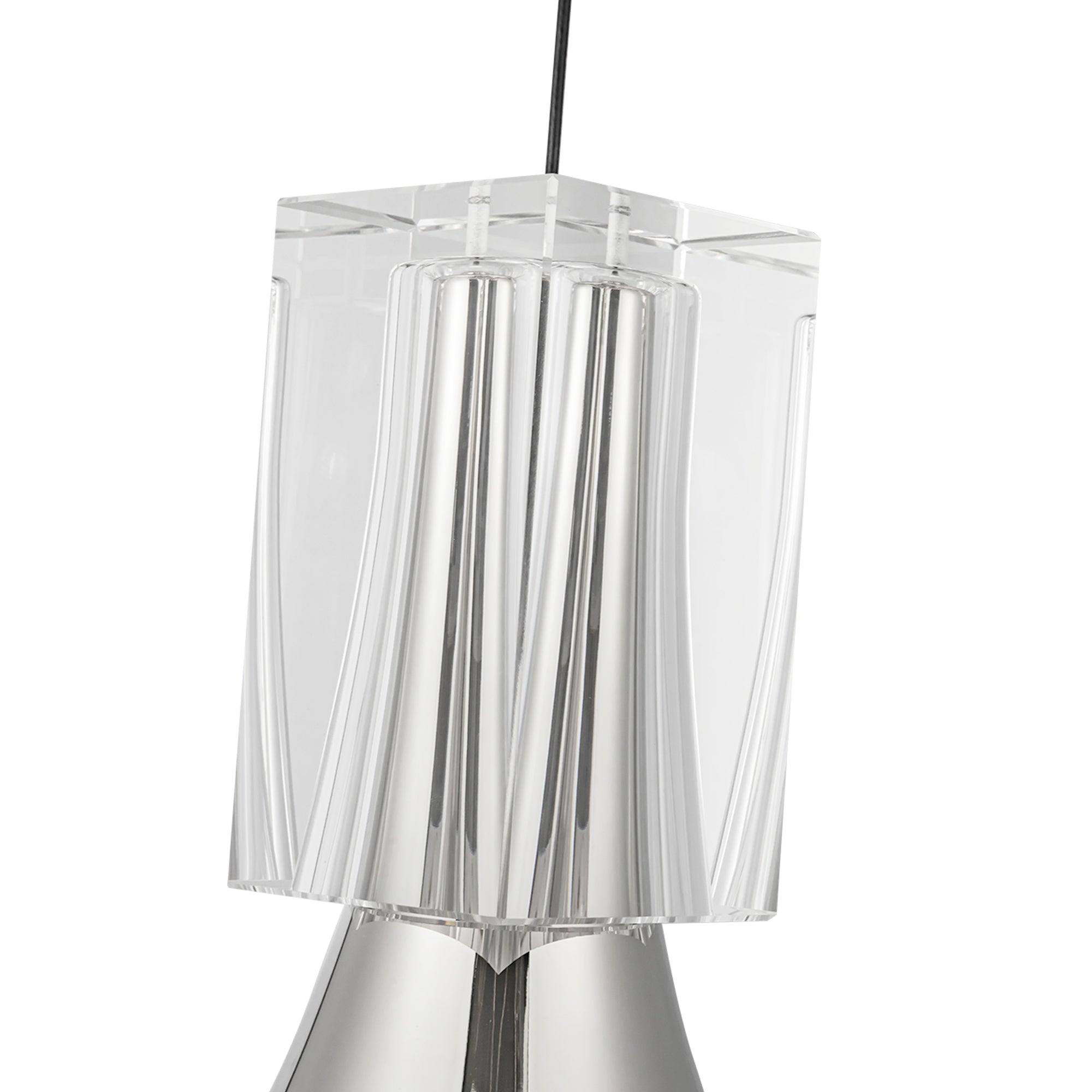 Kuzco Lighting PD94108-PN/CC-UNV Pendant, 8-in, Polished Nickel/Clear Crystal