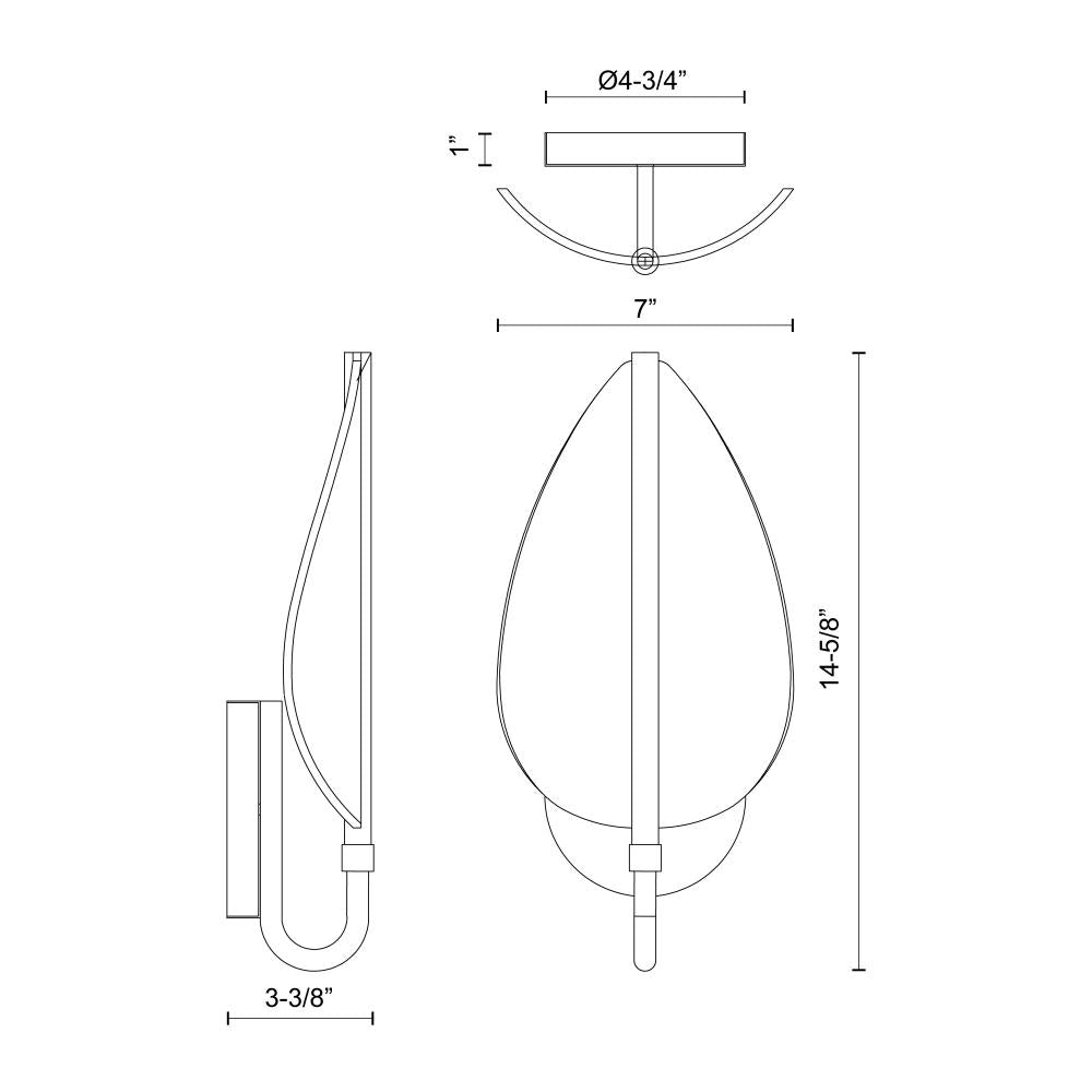 ALORA Lighting WV321101NB Wall/Vanity Light Fixture, UL Damp Rated, Natural Brass