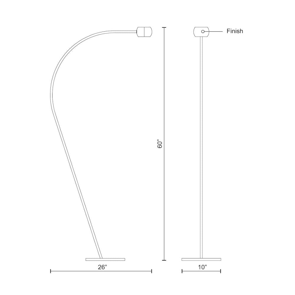 Kuzco Lighting Inc. FLUX FL46660-GBK Lamp Transitional - Gloss Black