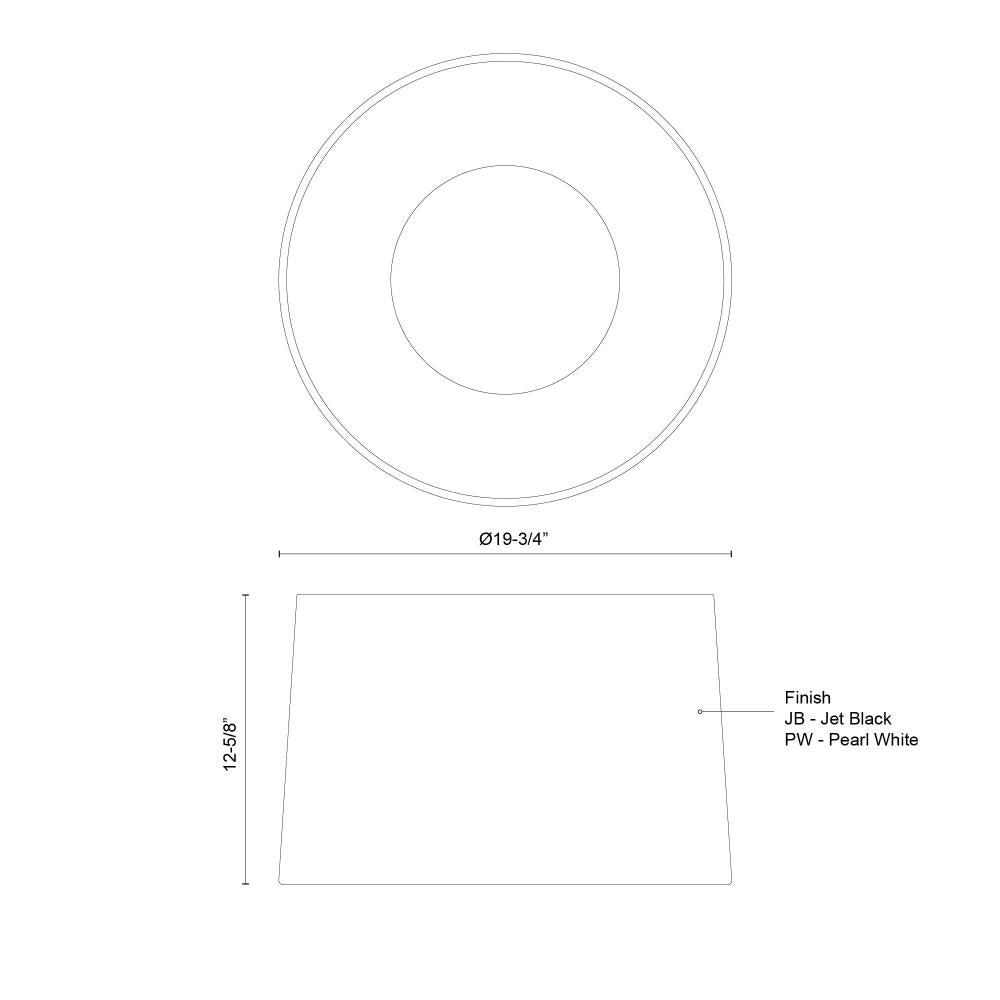 Kuzco Etta FM16520-PW-3WCCT-UNV Flush Mount, LED, Pearl White