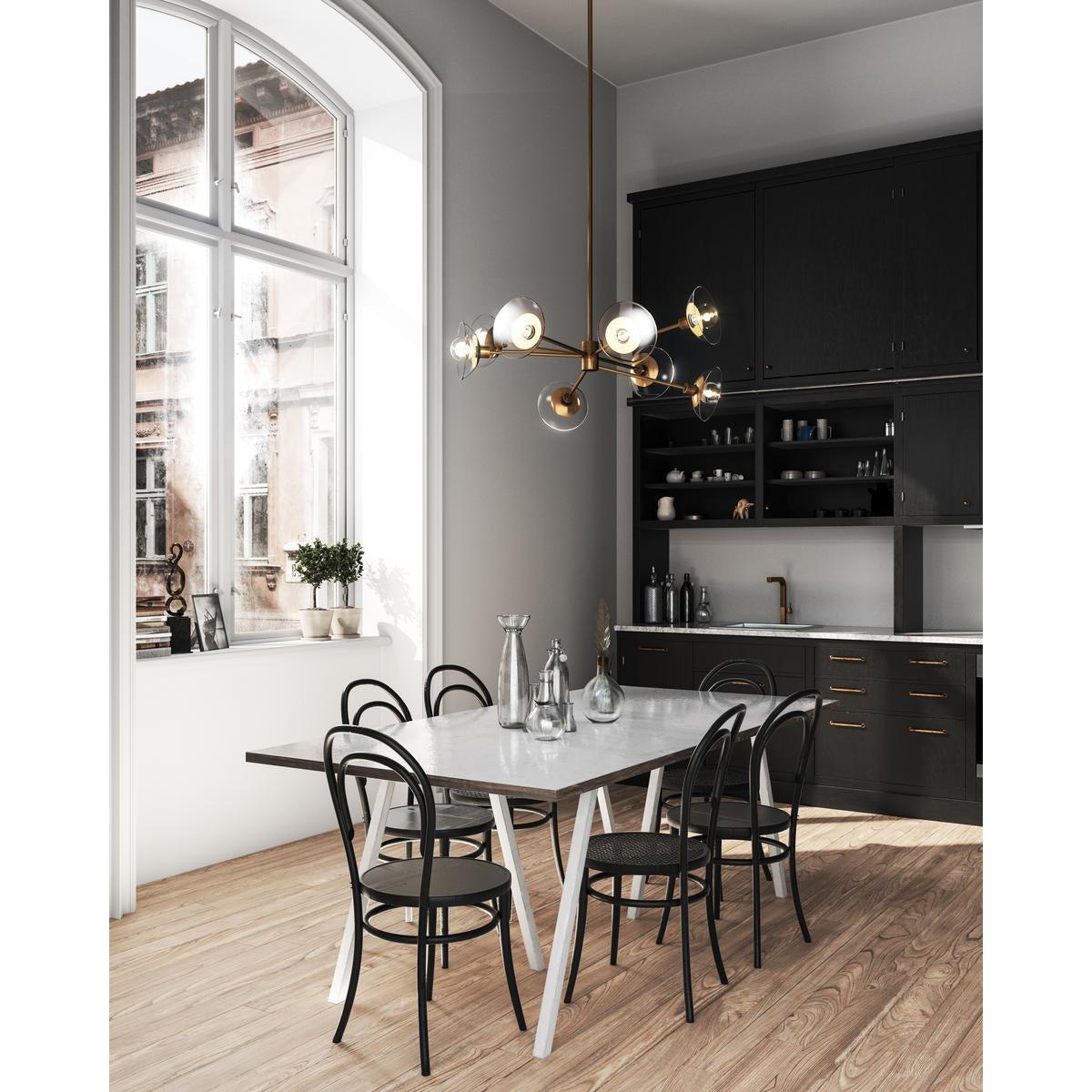 ALORA MOOD Lighting Francesca 40-in Chandeliers, Aged Gold/Clear Glass