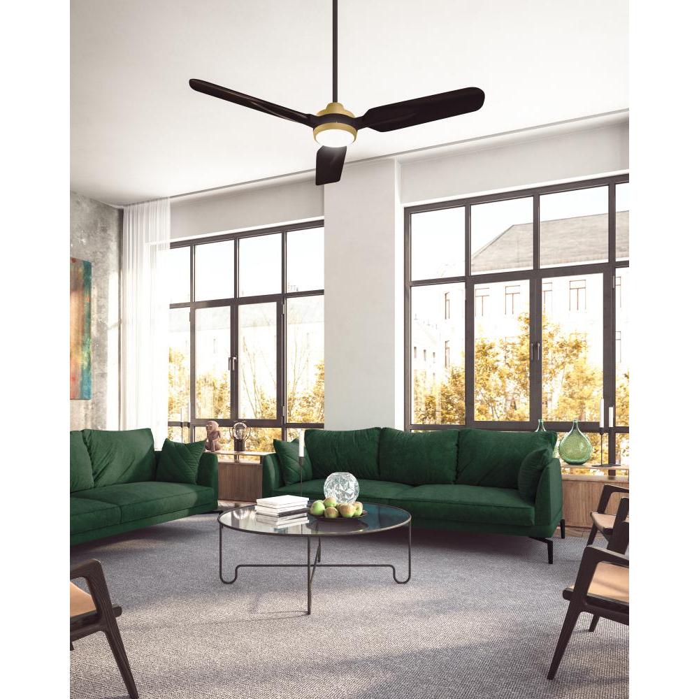 Kuzco Lighting CF95960-MB Ceiling Fan, 60-in, LED, Six Speeds, Dimmable, Matte Black