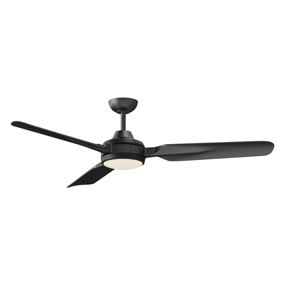 Kuzco Lighting CF95960-MB Ceiling Fan, 60-in, LED, Six Speeds, Dimmable, Matte Black