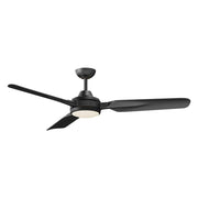 Kuzco Lighting CF95960-MB Ceiling Fan, 60-in, LED, Six Speeds, Dimmable, Matte Black