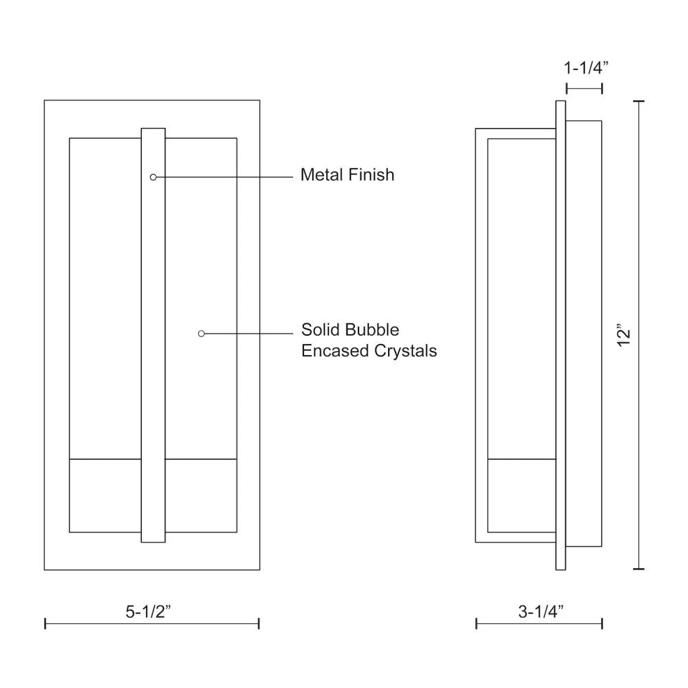 Kuzco Gable WS2812-BN Wall Sconce, UL Damp Rated, Brushed Nickel