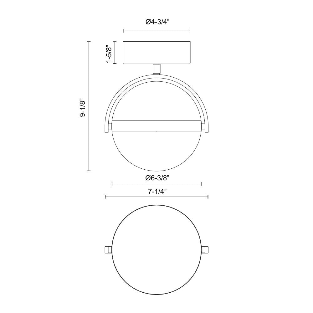 ALORA Lighting FM301001MB Flush Mount, LED, Modern Design, Matte Black