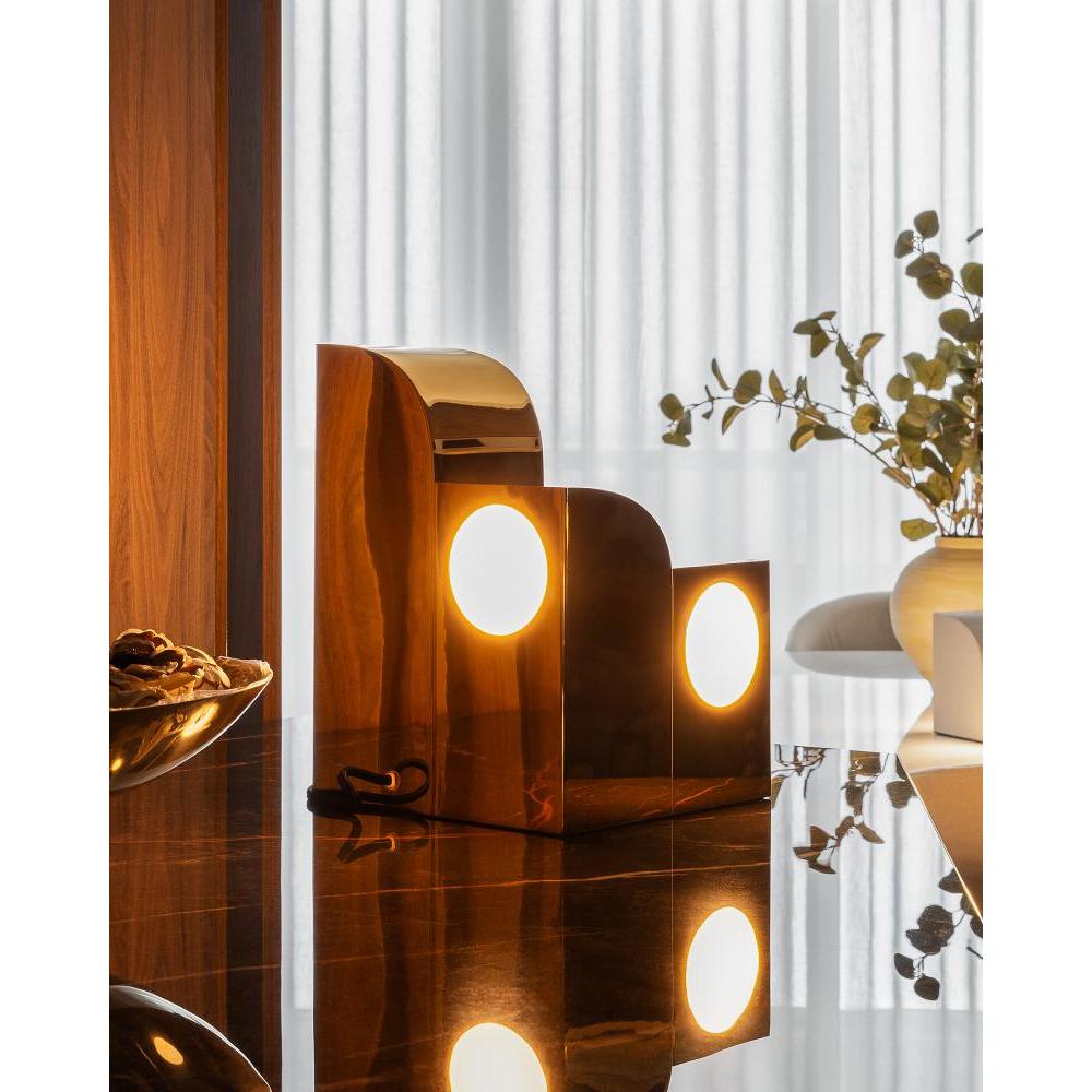 Gypsum Modern Table Lamp by Sean Brown for Kuzco Lighting, Model TL82412-PB, Curves Home Collection