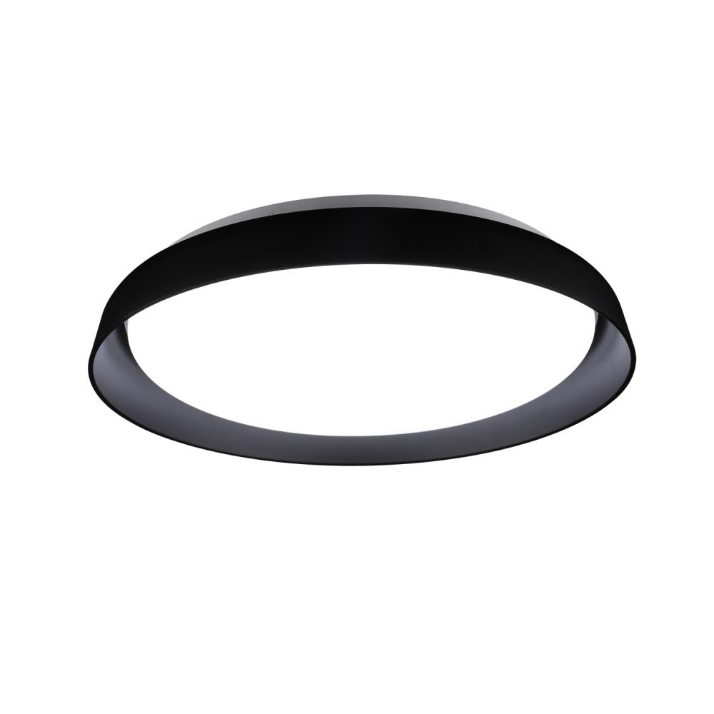 Kuzco Hampton FM43117-BK-5CCT Flush Mount Fixture, UL Listed, Black