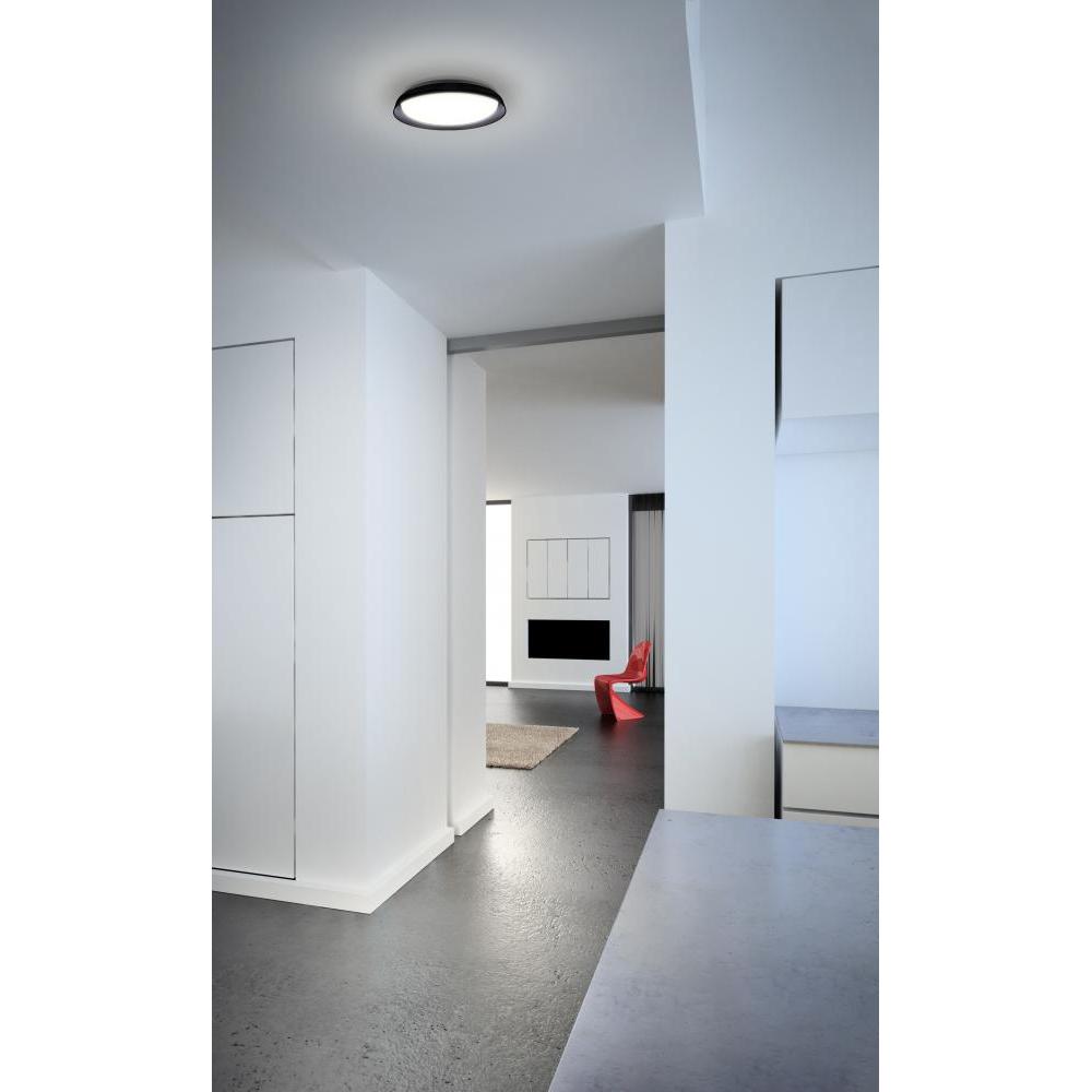 Kuzco Hampton FM43117-BK-5CCT Flush Mount Fixture, UL Listed, Black